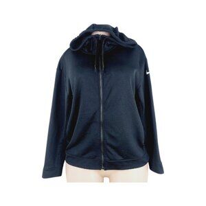 Nike Women's Black Swoosh Long Sleeve Casual Full Zip Hoodie Size Small